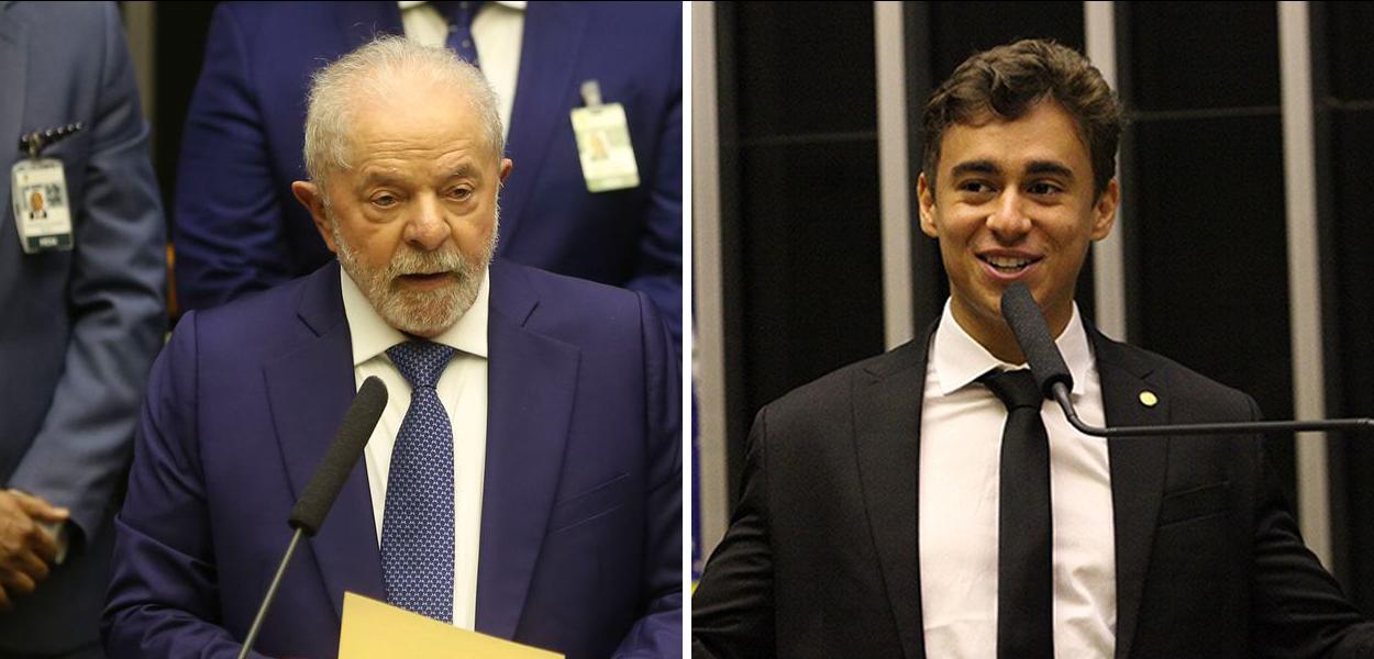 Presidente Luiz Inácio Lula da Silva e deputado Nikolas Ferreira