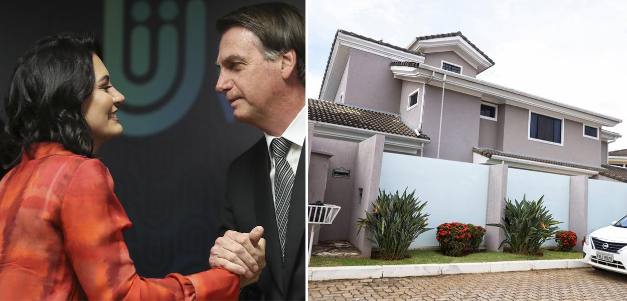 Michelle e Jair Bolsonaro e vista da casa alugada por Jair Bolsonaro em Brasília