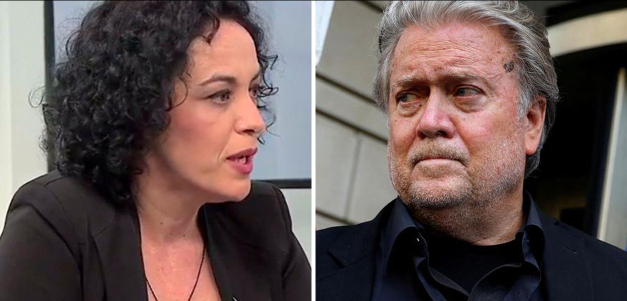 Marcia Tiburi e Steve Bannon