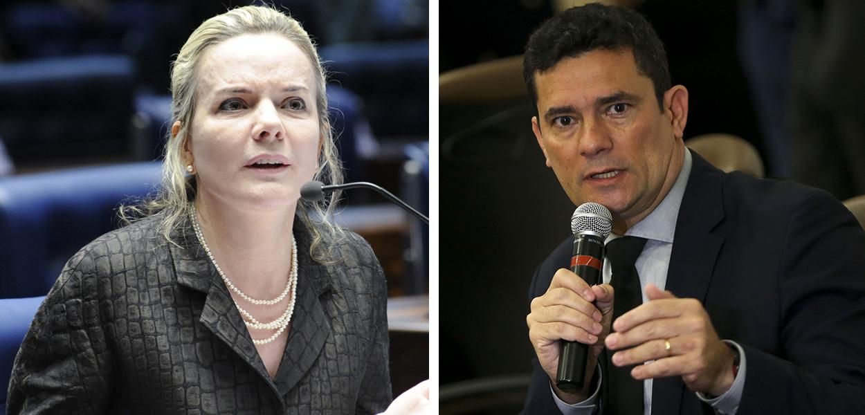 Gleisi Hoffmann e Sergio Moro