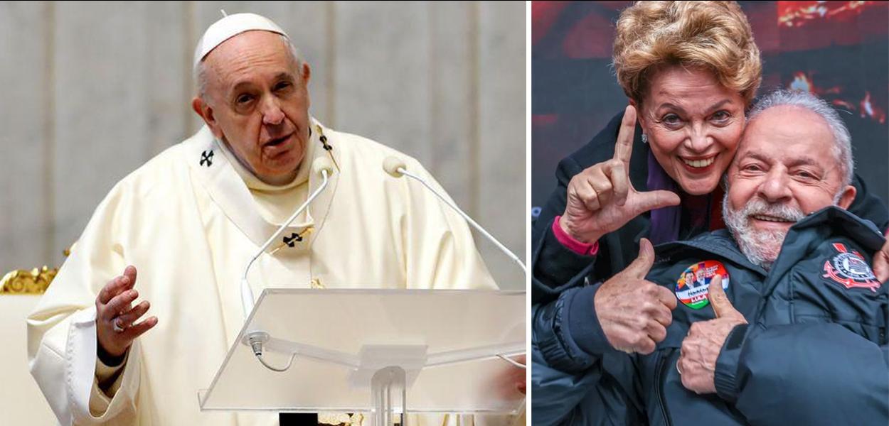 Papa Francisco, Dilma Rousseff e Luiz Inácio Lula da Silva