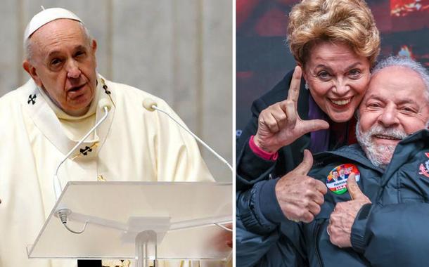 Papa Francisco, Dilma Rousseff e Luiz Inácio Lula da Silva