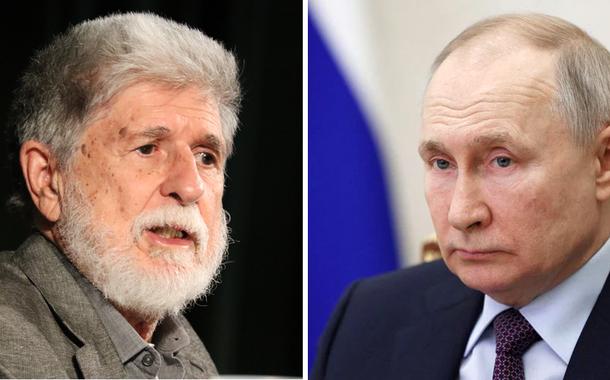 Montagem: Celso Amorim e Vladimir Putin