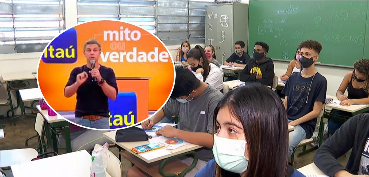 Luciano Huck e sala de aula