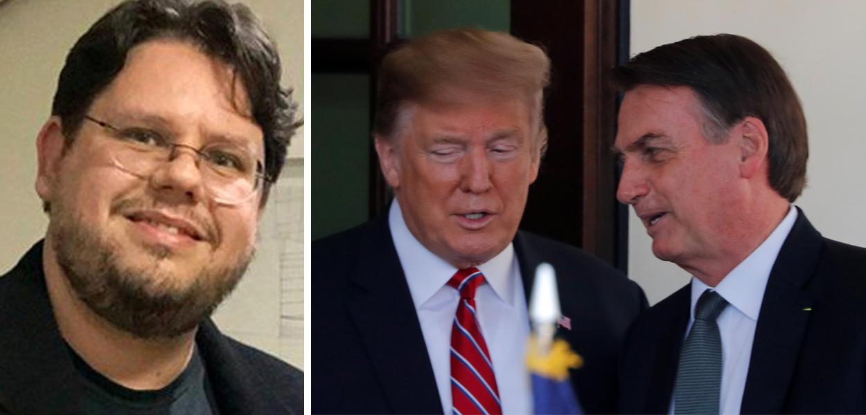 Montagem (da esq. para a dir.): Fernando Horta, Donald Trump e Jair Bolsonaro