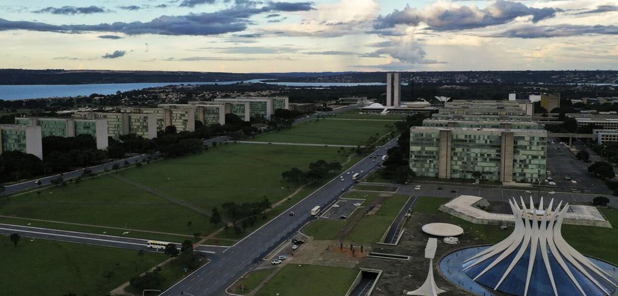 A Esplanada dos Ministérios, em Brasília