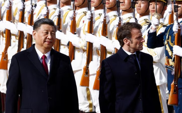Xi Jinping e Emmanuel Macron