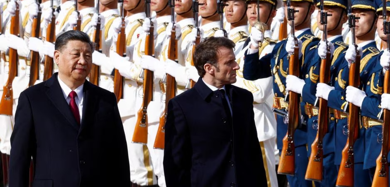 Xi Jinping e Emmanuel Macron