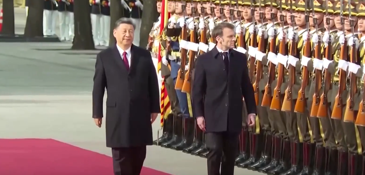 Xi Jinping e Emmanuel Macron