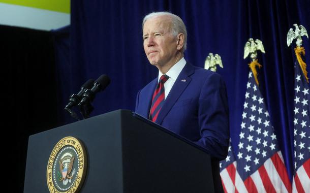 Presidente dos EUA, Joe Biden, durante visita à Califórnia14/03/2023