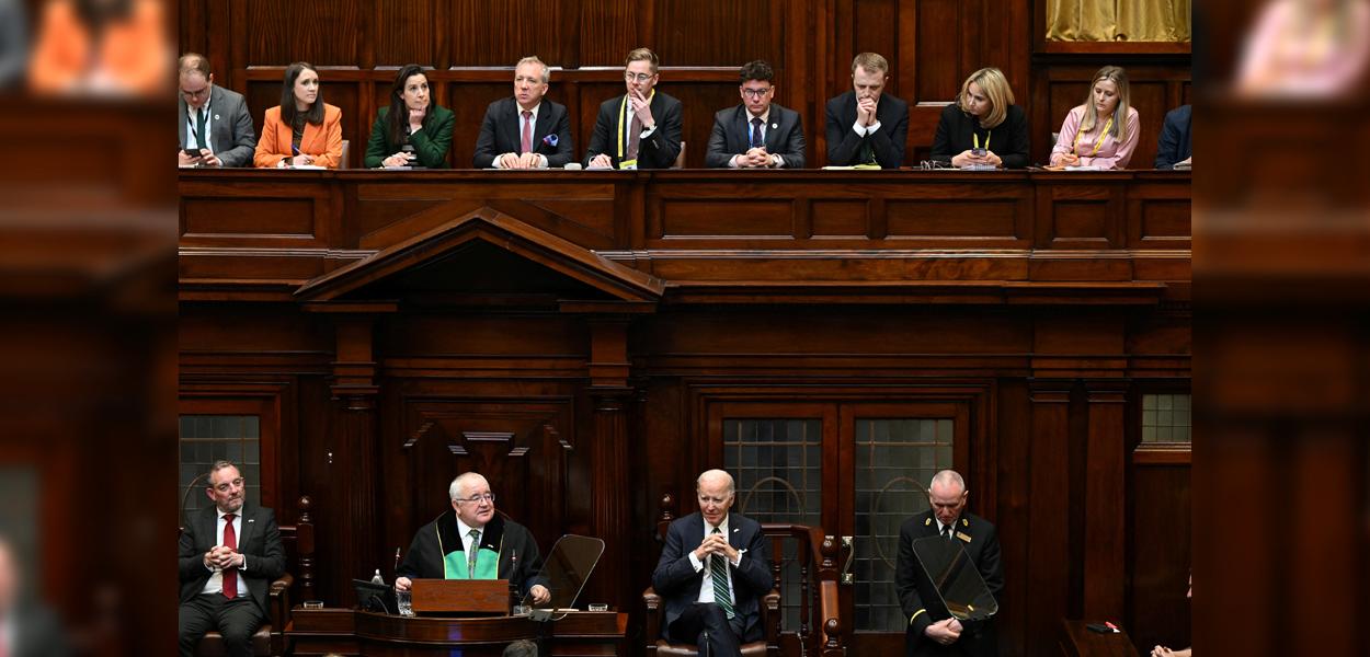 Biden no Parlamento da Irlanda 13/04/2023