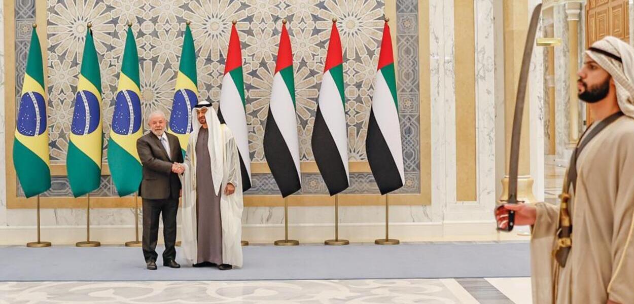 Lula e o Xeique Mohammed bin Zayed Al Nahyan