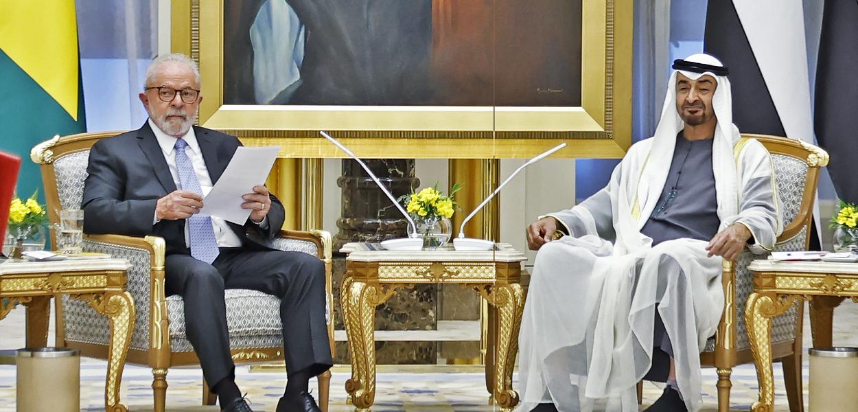 Lula e Xeique Mohammed bin Zayed Al Nahyan