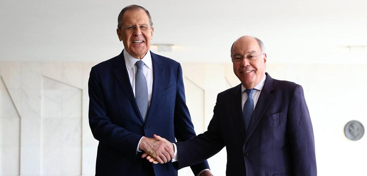 Sergey Lavrov e Mauro Vieira em Brasília