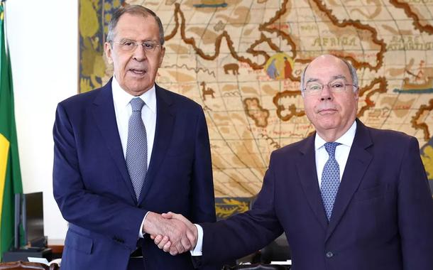 Lavrov e Vieira em Brasília