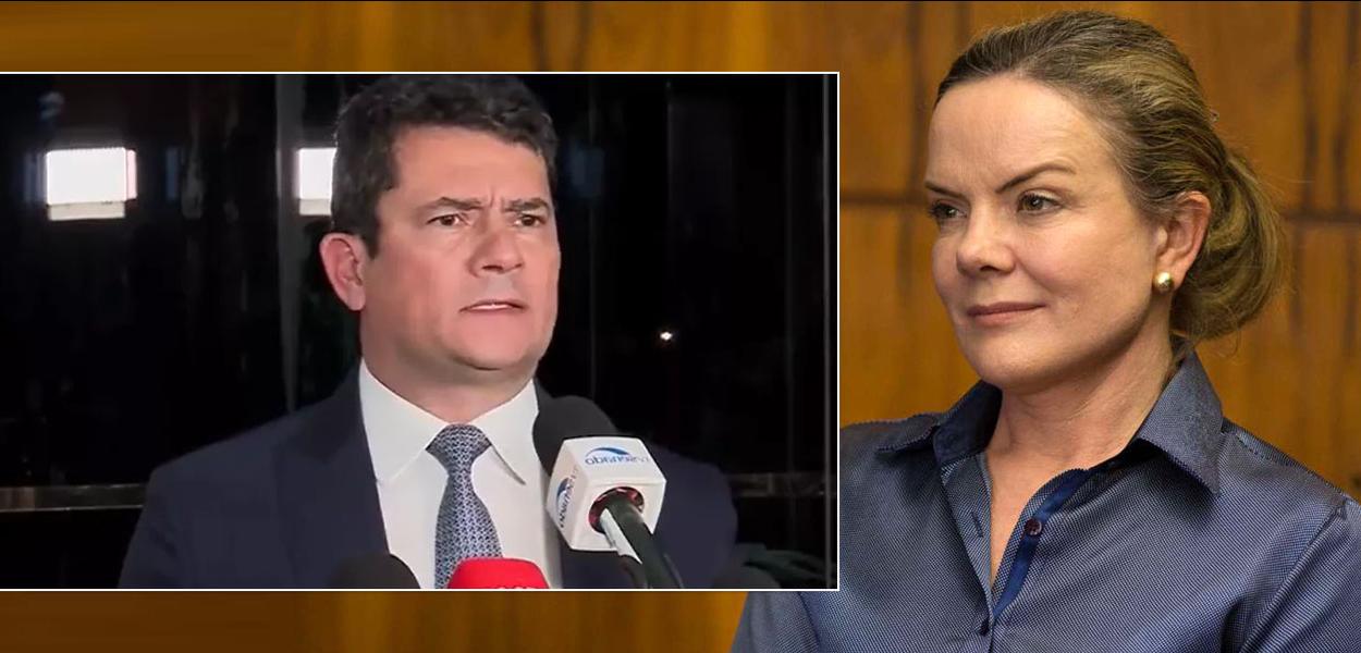 Sérgio Moro e Gleisi Hoffmann