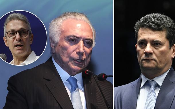 Romeu Zema, Michel Temer e Sergio Moro