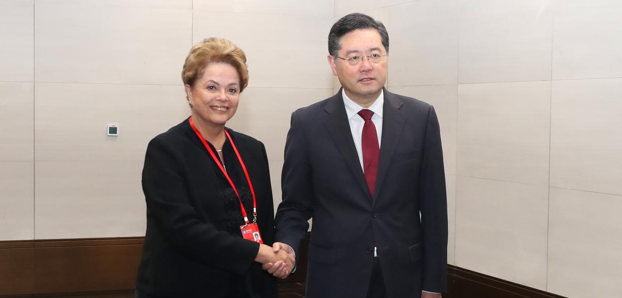 Dilma Rousseff e Qin Gang