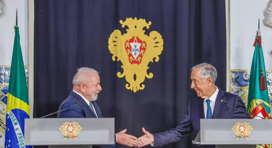Lula e Marcelo Rebelo falam à imprensa em Lisboa