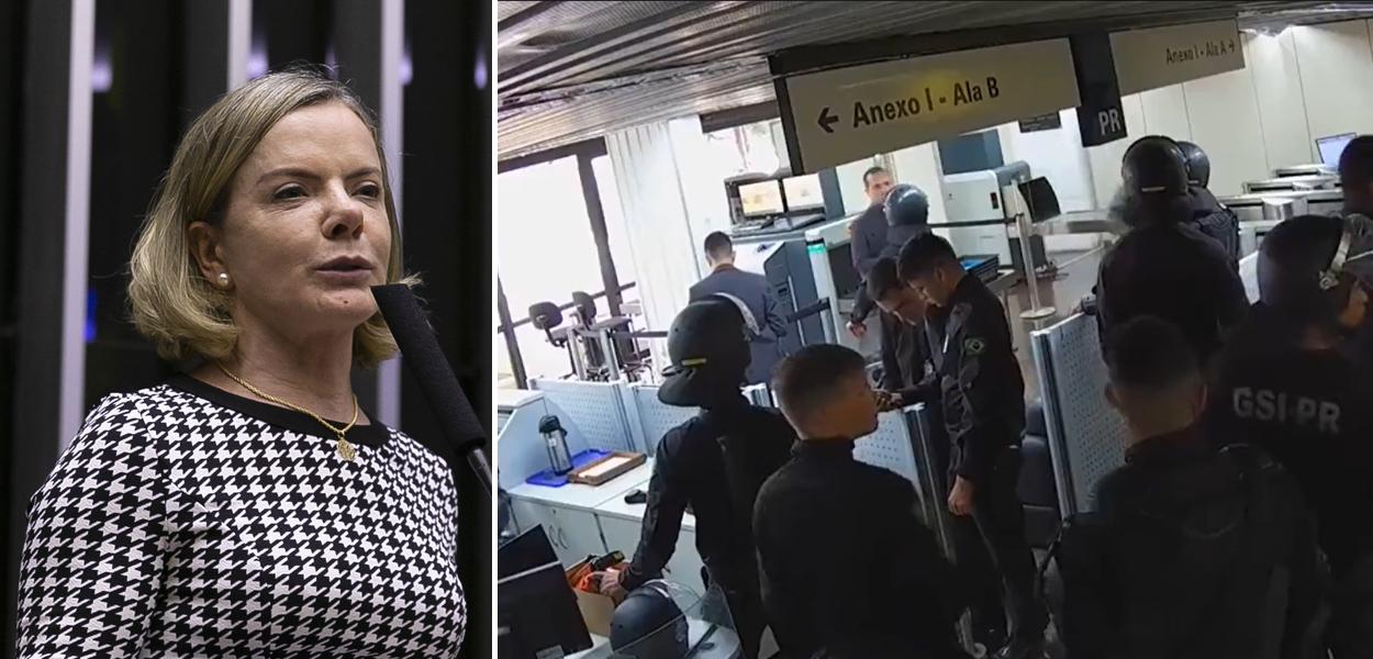 Gleisi Hoffmann e tropa do GSI