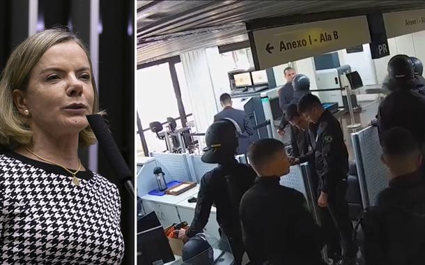 Gleisi Hoffmann e tropa do GSI