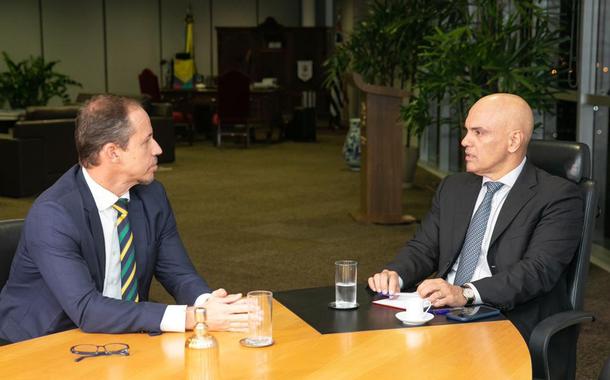 Ricardo Cappelli (à esq.) e Alexandre de Moraes