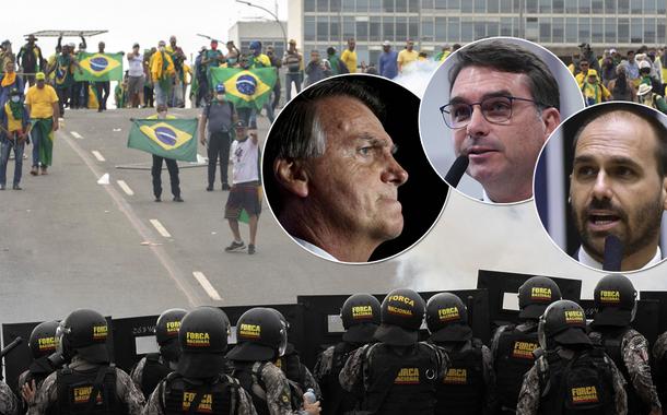 Invasores em Brasília em 8 de janeiro, Jair, Eduardo e Flávio Bolsonaro