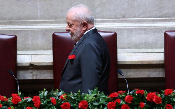 Presidente Luiz Inácio Lula da Silva no Parlamento de Portugal durante comemorações dos 49 anos da Revolução dos Cravos 25/04/2023