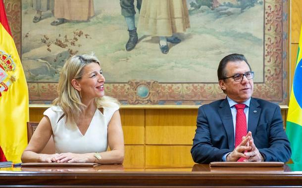 Yolanda Díaz e Luiz Marinho