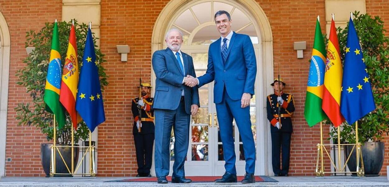 Lula e Pedro Sánchez (Foto: Ricardo Stuckert) Lula e Pedro Sánchez