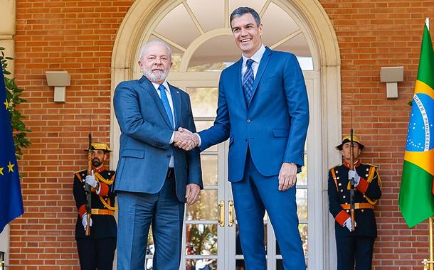 Madri, Espanha, 26.04.2023 - Presidente da República Luiz Inácio Lula da Silva e comitiva brasileira se encontram, em Madri, com presidente de governo da Espanha, Pedro Sanchez.