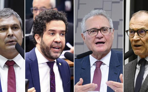 Lindbergh Farias, André Janones, Renan Calheiros e Fabiano Contarato