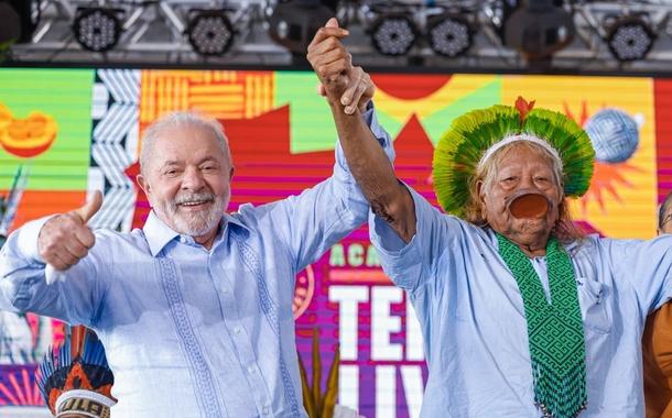 Lula, cacique Raoni e Marina Silva