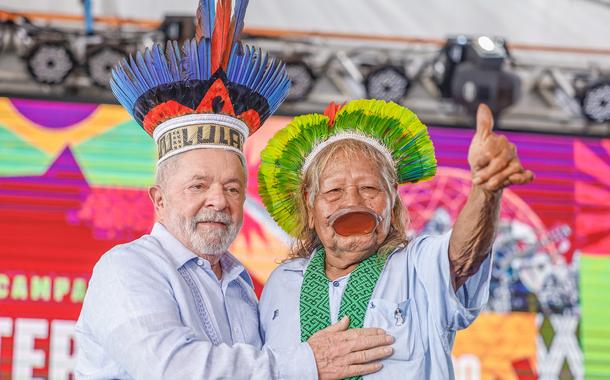 Presidente Lula e Cacique Raoni - 28.04.2023