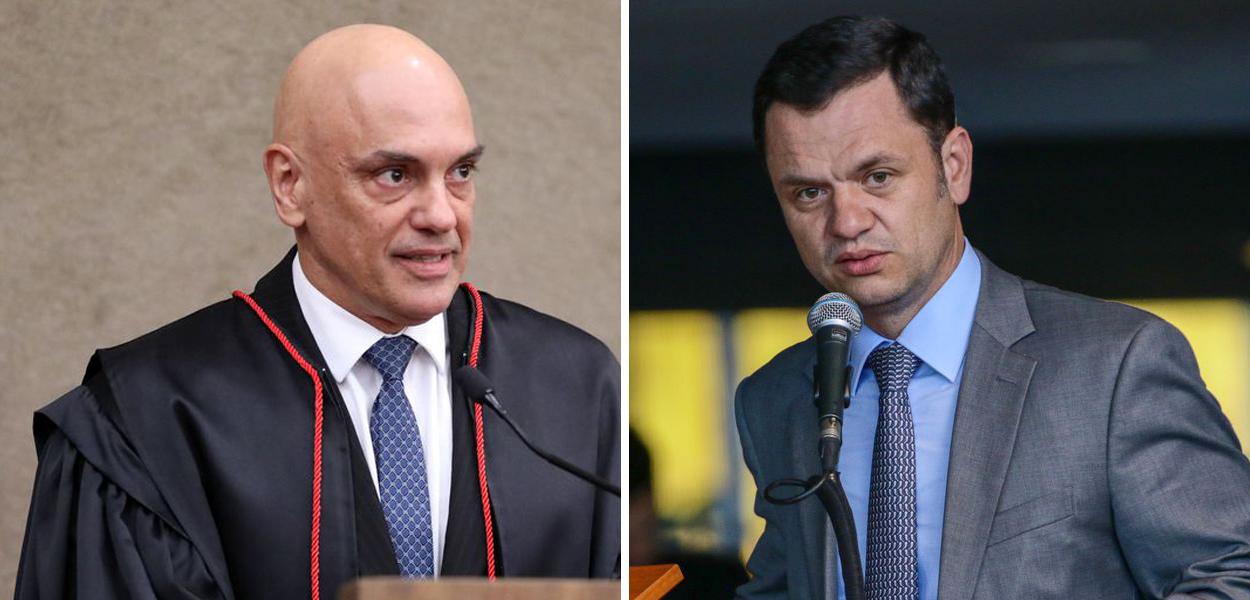 Alexandre de Moraes (à esq.) e Anderson Torres