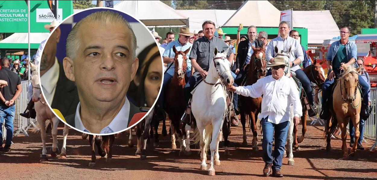 Márcio França e Jair Bolsonaro na Agrishow