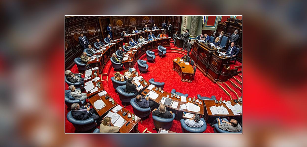 Dezesseis dos 17 senadores que votaram a favor do projeto de lei eram da coalizão governista de Luis Lacalle Pou