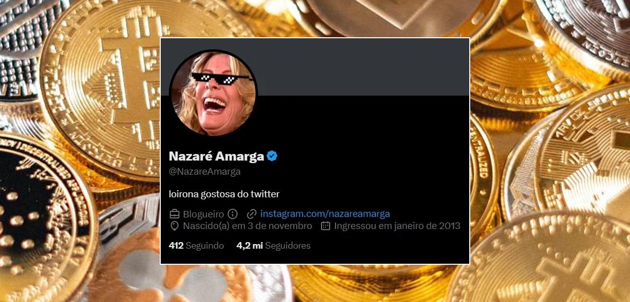 Perfil Nazaré Amarga e criptomoedas