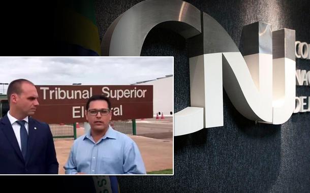 Eduardo Bolsonaro e o juiz Eduardo Luiz Rocha Cubas