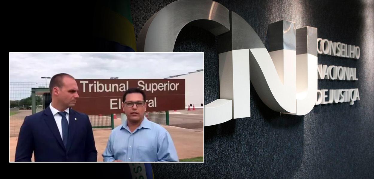 Eduardo Bolsonaro e o juiz Eduardo Luiz Rocha Cubas