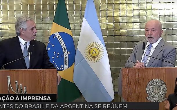 Alberto Fernández (à esq.) e Luiz Inácio Lula da Silva