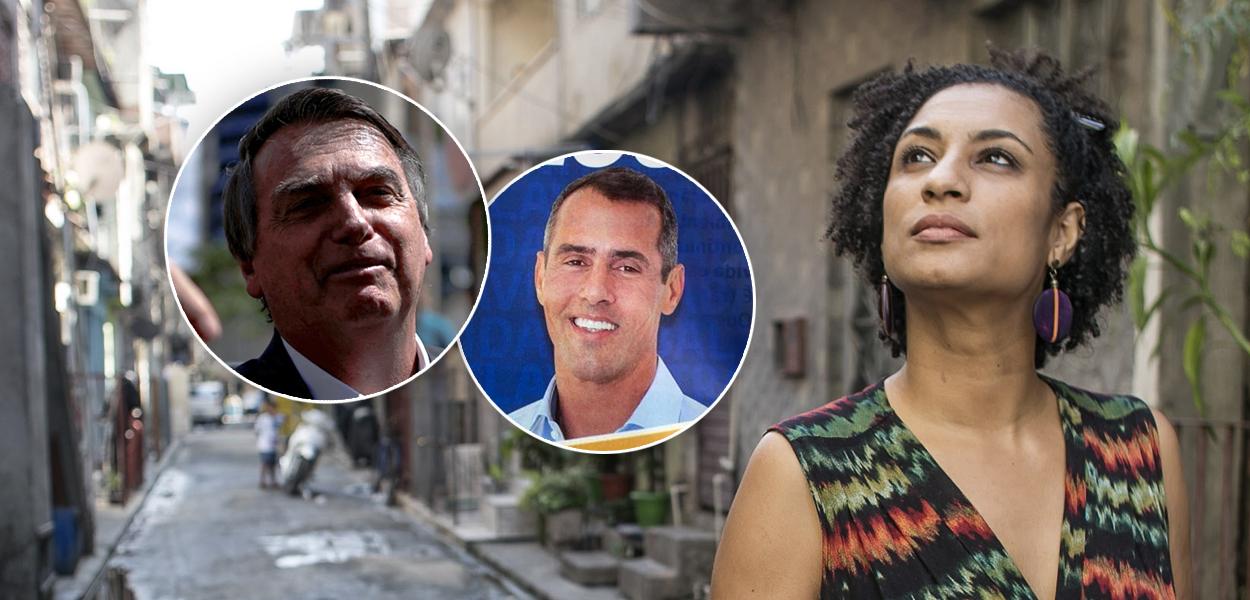 Jair Bolsonaro, Marcelo Siciliano e Marielle Franco