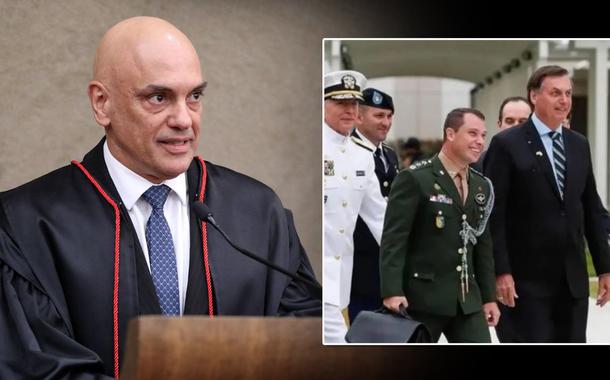 Alexandre de Moraes, Mauro Cid Barbosa e Jair Bolsonaro