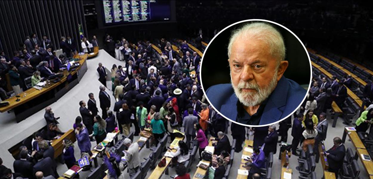 Lula e plenário da Câmara dos Deputados