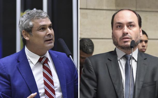 Lindbergh Farias e Carlos Bolsonaro