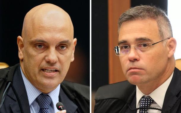 Alexandre de Moraes (à esq.) e André Mendonça