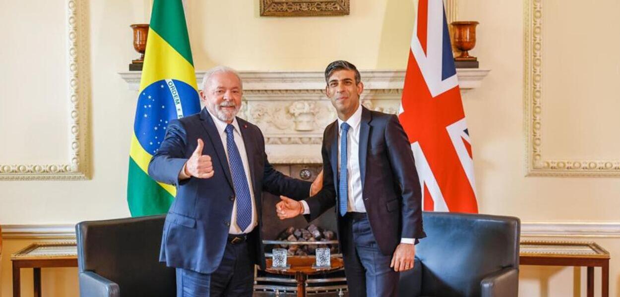 Lula e Rishi Sunak (Foto: Ricardo Stuckert) Lula e Rishi Sunak