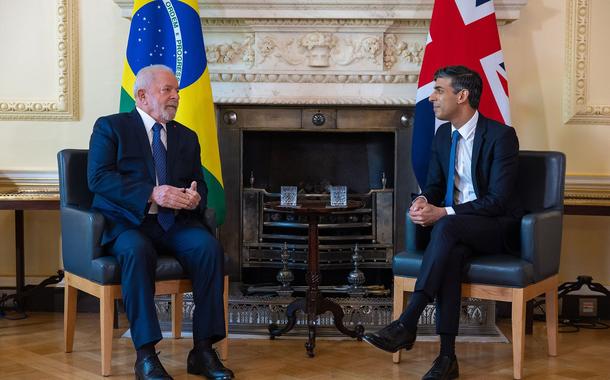 Luiz Inácio Lula da Silva e premier britânico Rishi Sunak