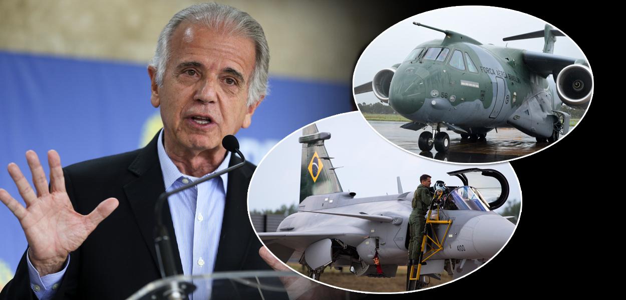 José Múcio | Cargueiro KC-390 da FAB | Caça Gripen F-39 da FAB