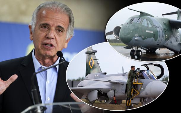 José Múcio | Cargueiro KC-390 da FAB | Caça Gripen F-39 da FAB
